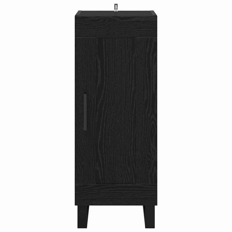 vidaXL Széf Fekete tölgy 34,5 x 34 x 90 cm Műszaki fa és vas