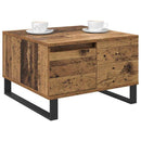 vidaXL Dohányzóasztal fiókkal Öreg fa 55 x 55 x 36,5 cm Faanyag