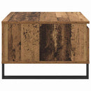 vidaXL Dohányzóasztal fiókkal Öreg fa 55 x 55 x 36,5 cm Faanyag
