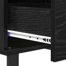 vidaXL Dohányzóasztal fiókkal Fekete tölgy 55 x 55 x 36,5 cm Faanyag