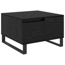 vidaXL Dohányzóasztal fiókkal Fekete tölgy 55 x 55 x 36,5 cm Faanyag