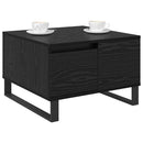 vidaXL Dohányzóasztal fiókkal Fekete tölgy 55 x 55 x 36,5 cm Faanyag