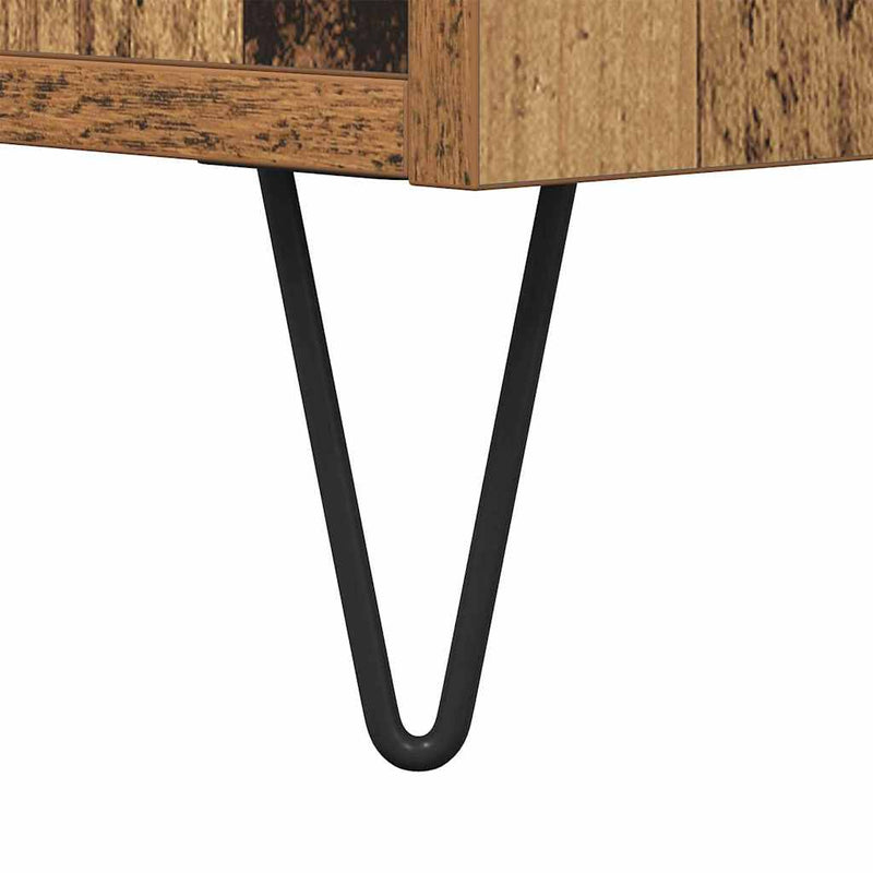 vidaXL Dohányzóasztal Régi fa 80 x 80 x 36.5 cm Faanyag