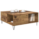 vidaXL Dohányzóasztal Öreg fa 80 x 80 x 36,5 cm Faanyag