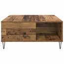 vidaXL Dohányzóasztal Öreg fa 80 x 80 x 36,5 cm Faanyag