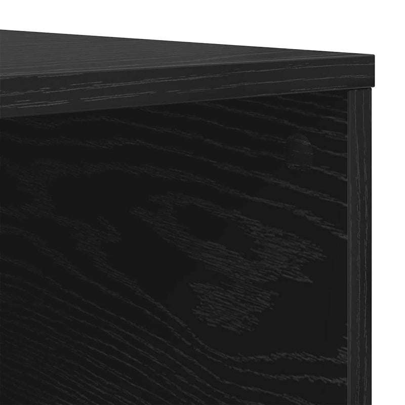 vidaXL Dohányzóasztal Musta tammi 80 x 80 x 36.5 cm Faanyag