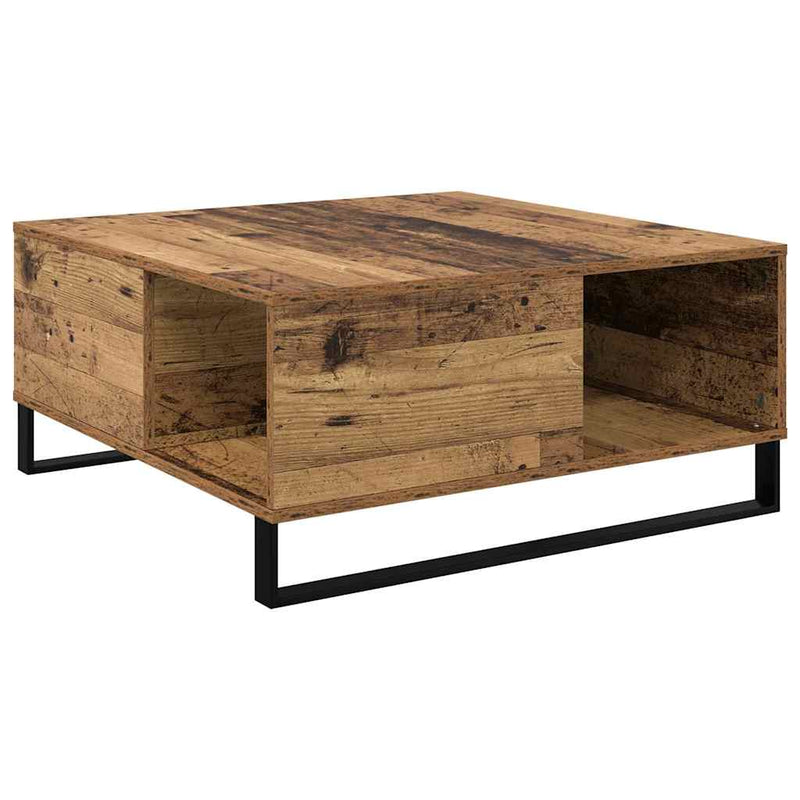 vidaXL Dohányzóasztal Régi fa 80 x 80 x 36.5 cm Faanyag