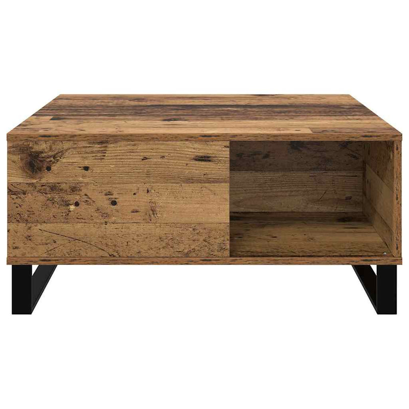 vidaXL Dohányzóasztal Régi fa 80 x 80 x 36.5 cm Faanyag