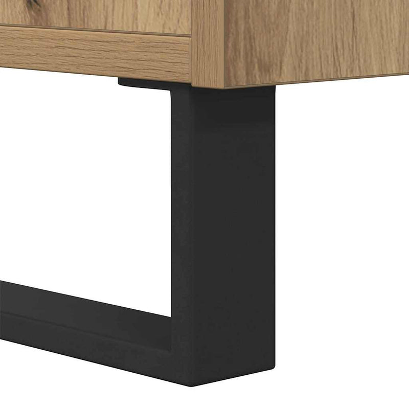 vidaXL Dohányzóasztal kézműves tölgy 80 x 80 x 36.5 cm Faanyag