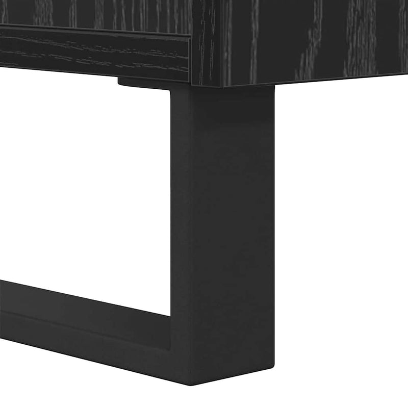 vidaXL Dohányzóasztal Musta tammi 80 x 80 x 36.5 cm Faanyag