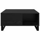 vidaXL Dohányzóasztal Fekete tölgy 80 x 80 x 36,5 cm Faanyag