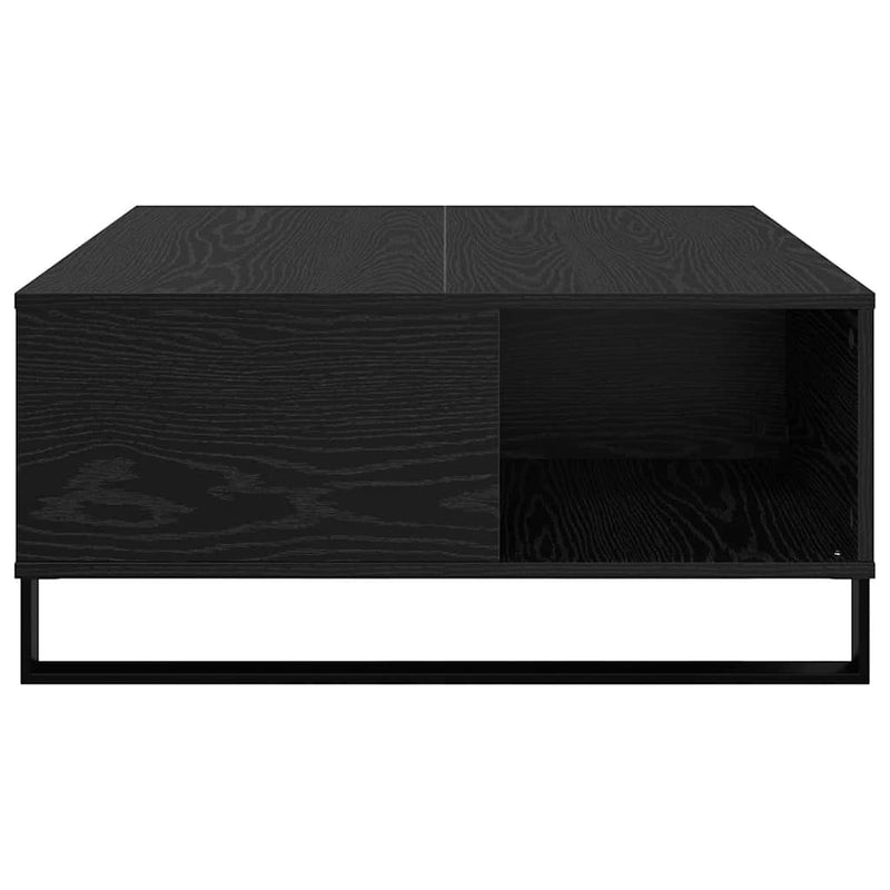 vidaXL Dohányzóasztal Musta tammi 80 x 80 x 36.5 cm Faanyag