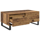 vidaXL Dohányzóasztal Öreg fa 90 x 50 x 36,5 cm Szerelt Fa