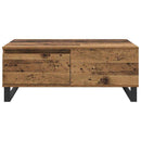 vidaXL Dohányzóasztal Öreg fa 90 x 50 x 36,5 cm Szerelt Fa