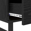 vidaXL Dohányzóasztal fiókkal Fekete tölgy 90 x 50 x 36,5 cm Faanyag