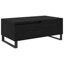 vidaXL Dohányzóasztal fiókkal Fekete tölgy 90 x 50 x 36,5 cm Faanyag