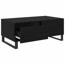 vidaXL Dohányzóasztal fiókkal Fekete tölgy 90 x 50 x 36,5 cm Faanyag