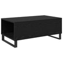 vidaXL Dohányzóasztal fiókkal Fekete tölgy 90 x 50 x 36,5 cm Faanyag
