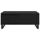 vidaXL Dohányzóasztal fiókkal Fekete tölgy 90 x 50 x 36,5 cm Faanyag