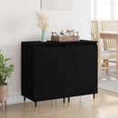 vidaXL Széf 2 pcs Fekete tölgy 40 x 35 x 70 cm Műszaki fa és vas