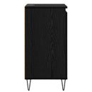vidaXL Széf Falra szerelhető Fekete tölgy 40 x 35 x 70 cm Faanyag