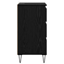 vidaXL Széf fiókkal Fekete tölgy 40 x 35 x 70 cm Műszaki fa és vas