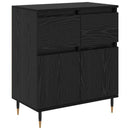 vidaXL Széf fiókkal Fekete tölgy 60 x 35 x 70 cm Műszaki fa és vas