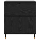 vidaXL Széf fiókkal Fekete tölgy 60 x 35 x 70 cm Műszaki fa és vas