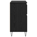 vidaXL Széf fiókkal Fekete tölgy 60 x 35 x 70 cm Műszaki fa és vas