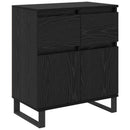 vidaXL Széf fiókkal Fekete tölgy 60 x 35 x 70 cm Műszaki fa és vas