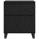 vidaXL Széf fiókkal Fekete tölgy 60 x 35 x 70 cm Műszaki fa és vas