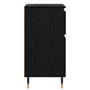 vidaXL Széf fiókkal Fekete tölgy 40 x 35 x 70 cm Műszaki fa és vas