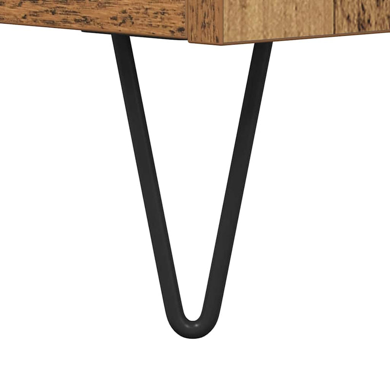vidaXL Hanglemez szekrény Öreg fa 121 x 38 x 48 cm Műszaki fa és vas