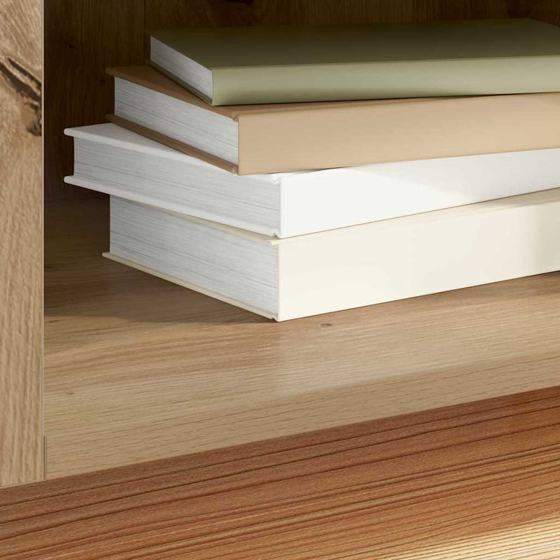 vidaXL Hanglemez szekrény polcokkal Artisan tölgy 121 x 38 x 48 cm