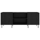 vidaXL Hanglemez szekrény polcokkal Fekete tölgy 121 x 38 x 48 cm