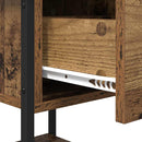 vidaXL Éjjeli asztal fiókkal Öreg fa 34 x 35,5 x 45 cm Faanyag