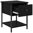 vidaXL Éjjeli asztal 2 pcs Fekete tölgy 34 x 35,5 x 45 cm Faanyag