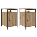 vidaXL Éjjeliszekrény 2 pcs Artisan tölgy 40 x 42 x 60 cm Faanyag