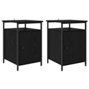 vidaXL Éjjeliszekrény 2 pcs Fekete tölgy 40 x 42 x 60 cm Faanyag