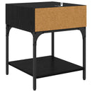 vidaXL Éjjeli asztal 2 pcs Fekete tölgy 40 x 40 x 50 cm Faanyag