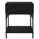 vidaXL Éjjeli asztal 2 pcs Musta tammi 40 x 40 x 50 cm Faanyag