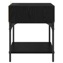 vidaXL Éjjeli asztal 2 pcs Fekete tölgy 40 x 40 x 50 cm Faanyag