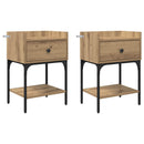 vidaXL Éjjeli asztal 2 pcs Artisan tölgy 40 x 29 x 60 cm Faanyag