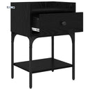 vidaXL Éjjeli asztal 2 pcs Fekete tölgy 40 x 29 x 60 cm Faanyag