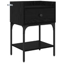 vidaXL Éjjeli asztal 2 pcs Fekete tölgy 40 x 29 x 60 cm Faanyag