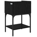 vidaXL Éjjeli asztal 2 pcs Fekete tölgy 40 x 29 x 60 cm Faanyag