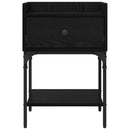 vidaXL Éjjeli asztal 2 pcs Fekete tölgy 40 x 29 x 60 cm Faanyag