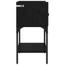 vidaXL Éjjeli asztal 2 pcs Fekete tölgy 40 x 29 x 60 cm Faanyag
