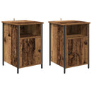 vidaXL Éjjeliszekrény 2 pcs Öreg fa 40 x 42 x 60 cm Faanyag