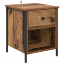 vidaXL Éjjeliszekrény fiókkal 2 pcs Régi fa 40 x 42 x 50 cm Faanyag